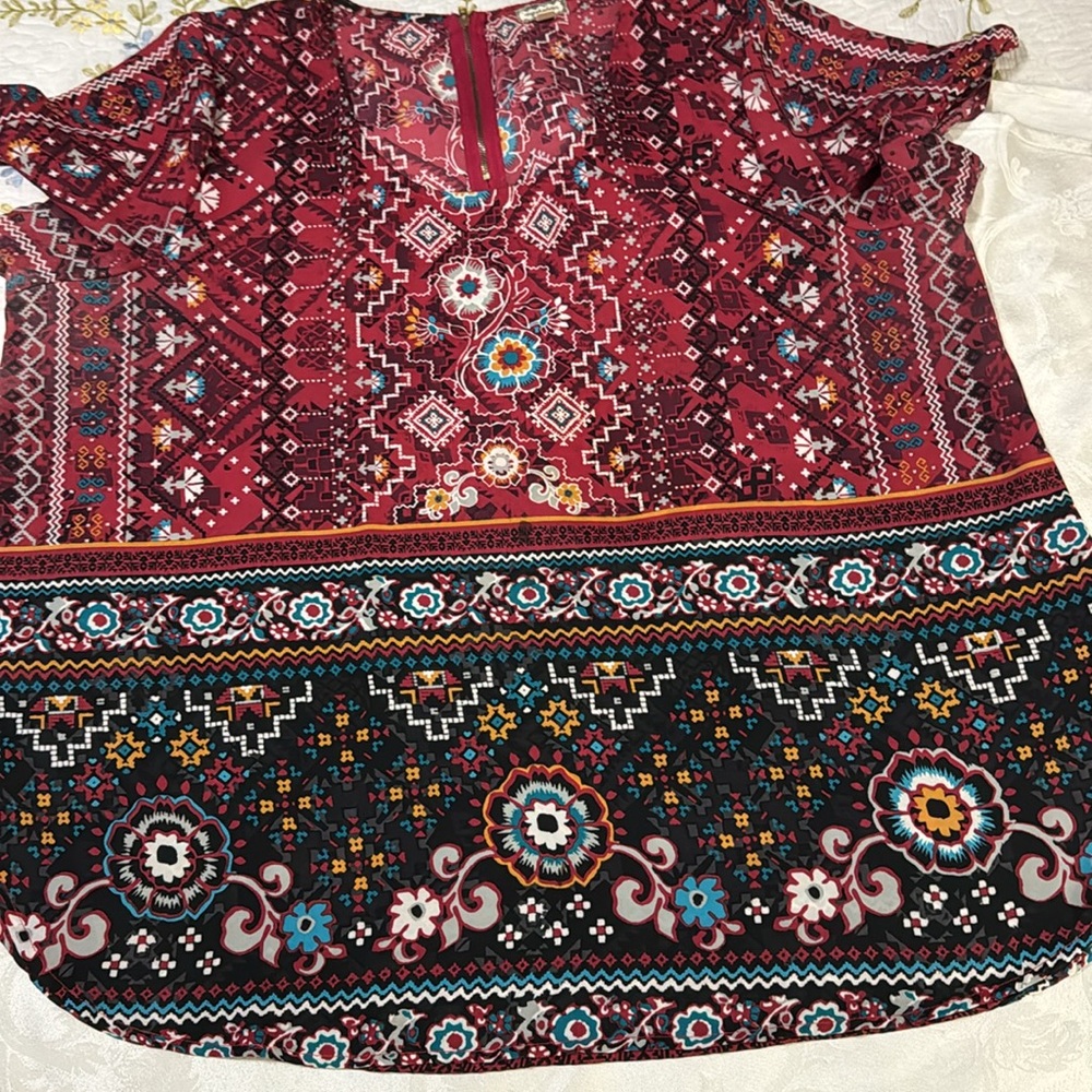 EUC Eyeshadow short sleeve tunic top. Size 3X - Picture 3 of 9